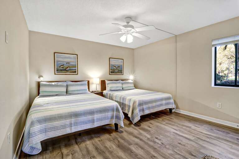 Completely renovated with new paint, flooring, and bedding.  2 queen sized beds. 