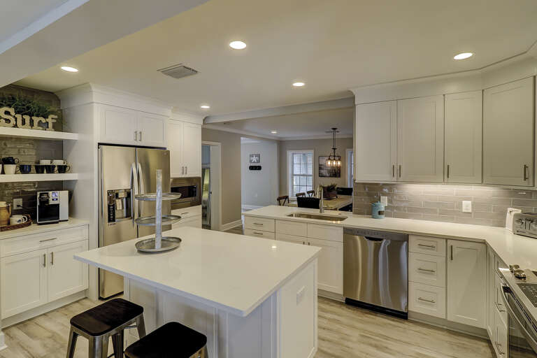 Newly renovated kitchen with stainless steel appliances.  Newly renovated kitchen with stainless steel appliances.