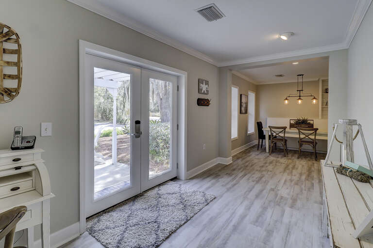 Walking into your vacation home front door.  Walking into your vacation home front door.