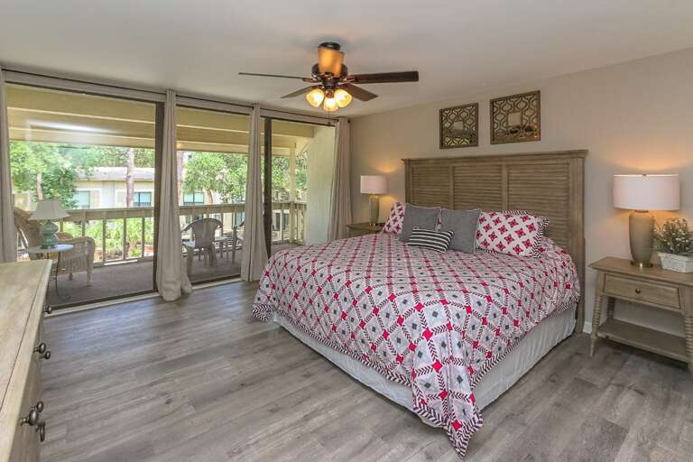 The top floor of this villa is the master suite with a king bed, private bath which has been completely remodeled and includes a shower and tub combination.  Enjoy the peaceful mornings on the large private balcony overlooking the pool.
 The top floor of this villa is the master suite with a king bed, private bath which has been completely remodeled and includes a shower and tub combination.  Enjoy the peaceful mornings on the large private balcony overlooking the pool.