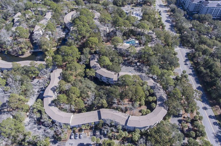 Aerial view of Seascape Villas. Aerial view of Seascape Villas.