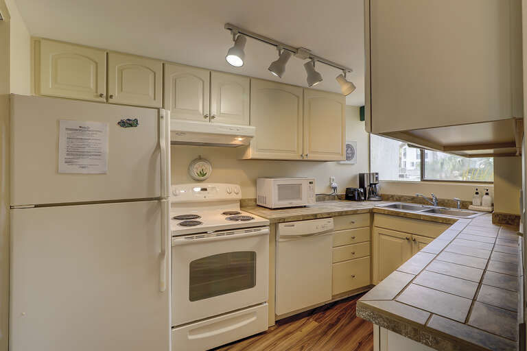 Kitchen is fully stock with everything you need for a nice home cooked meal.