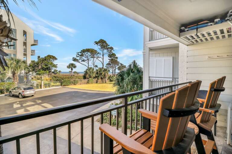 The condo is on the north-facing side so you will be able to watch the sunrise in the morning many times of year. You will also not have to worry about the afternoon sun beating on the windows.