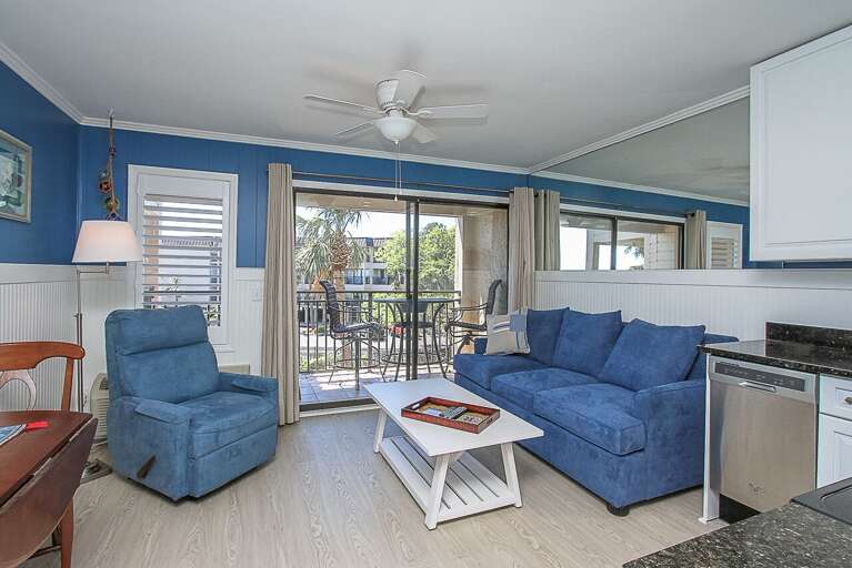 Newly renovated condo with all new furnishings, flooring, cabinetry and appliances and a sliding door to the oceanview balcony.