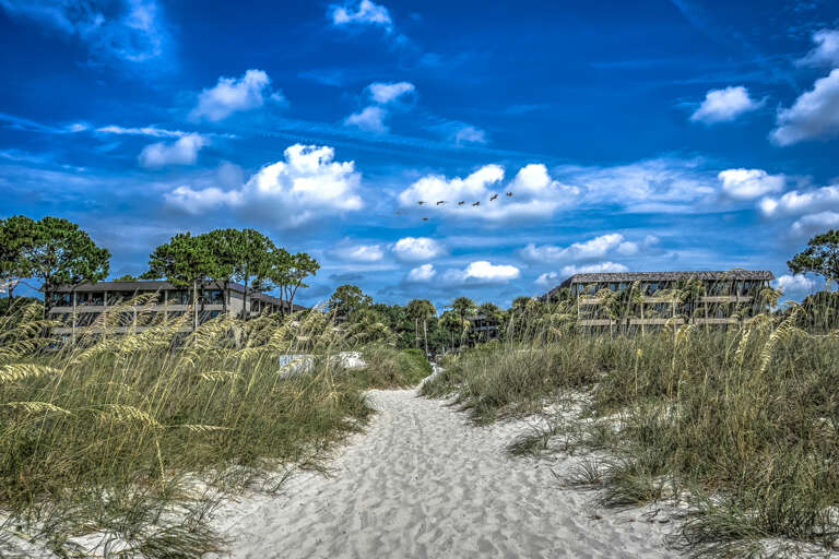 The beach path to Seaside I villas.