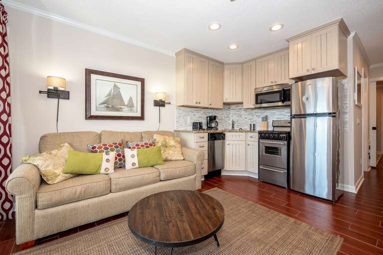 Interior Of A Living Area With Adjacent Kitchen Interior Of A Living Area With Adjacent Kitchen
