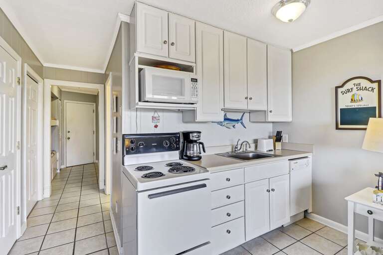 Efficient all white kitchen