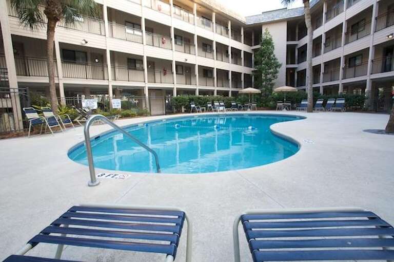 On site pool for relaxing 