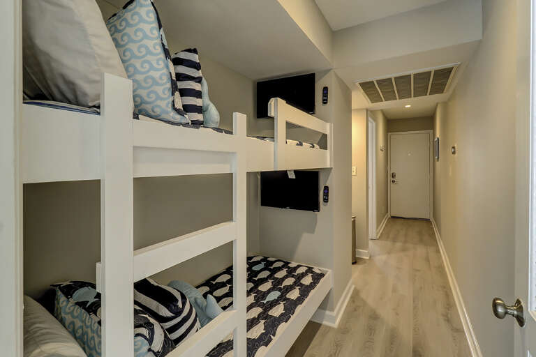 Each bunk bed has it's own Smart TV for individual preferences.