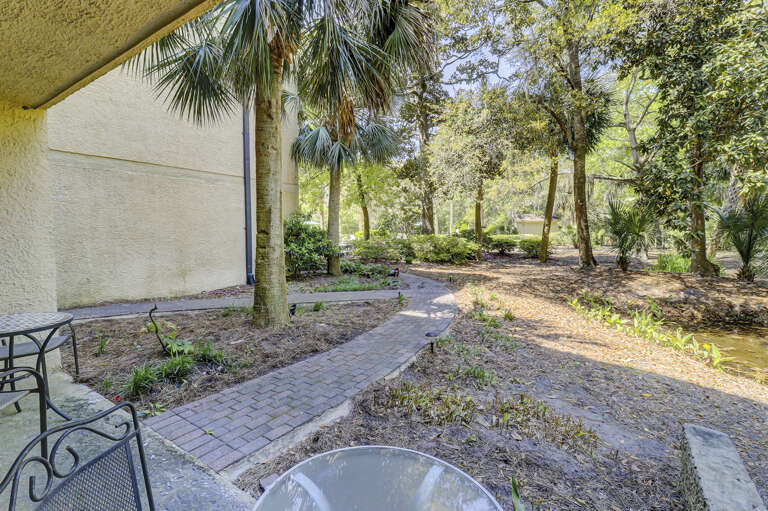 ground level deck with path to the pool  ground level deck with path to the pool