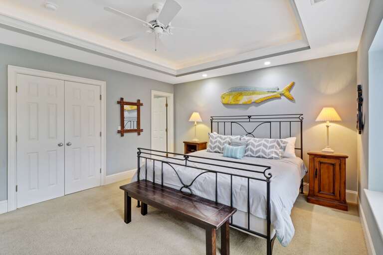 Plenty of closet space and attached master bathroom. 