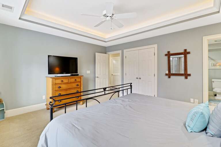 Relax in bed and watch your large flat screen TV.  