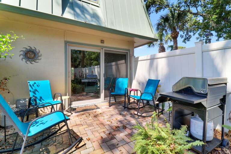 Sunny spot for that morning coffee and an afternoon BBQ