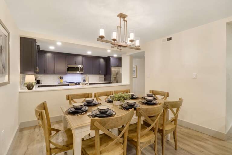 Coastal Dining room has easy access to amazing, large renovated kitchen.  