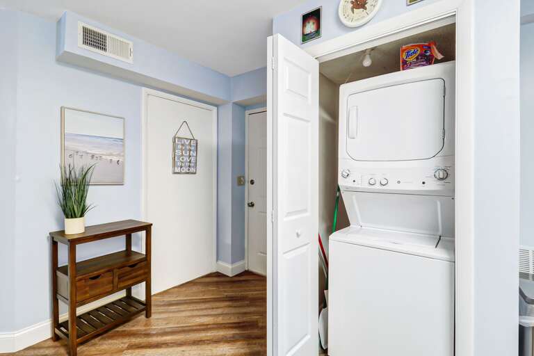 Enjoy the convenience of a full size washer and dryer inside the villa.