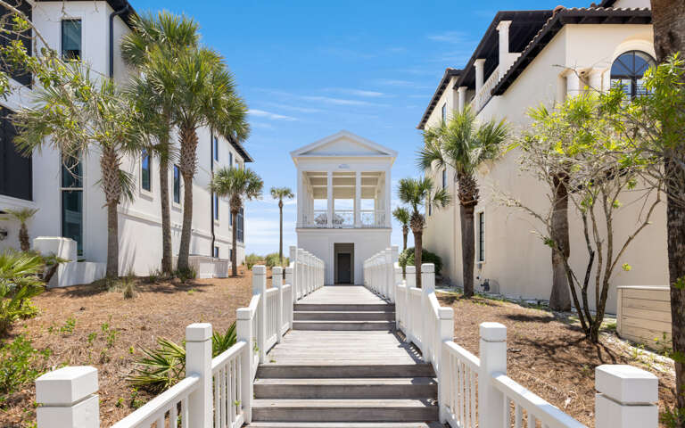 Boardwalk Leading To Beachfront Property