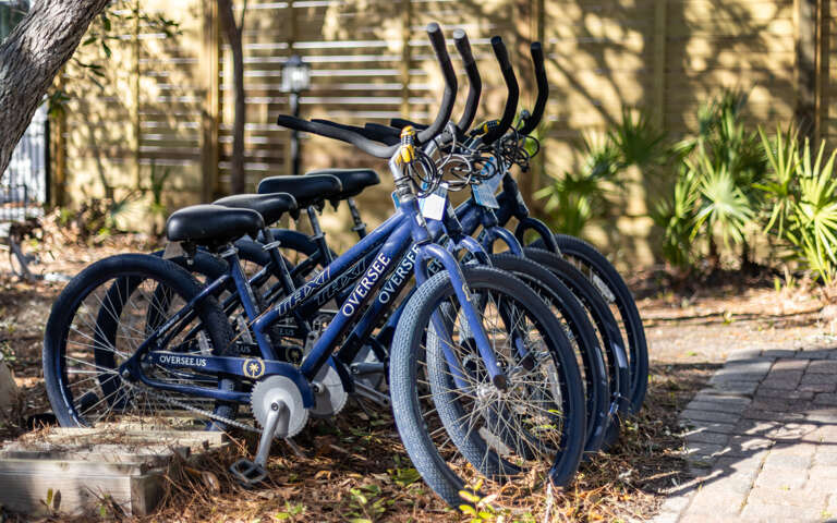 Your adventure awaits with complimentary bikes ready to explore the scenic neighborhood at your own pace.