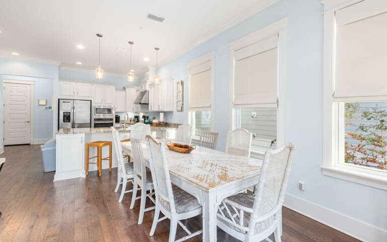 Interior Of A Dining Area Connected To A Kitchen