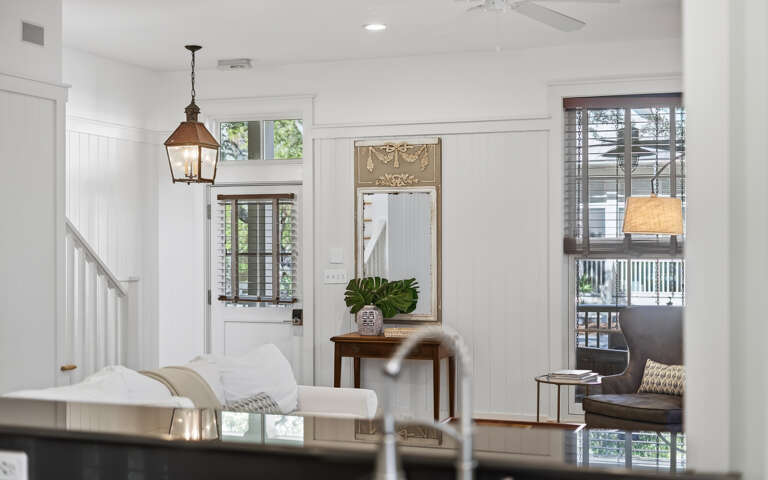 Relax in your elegantly appointed living space with classic charm, beautiful natural light, and thoughtful details throughout.