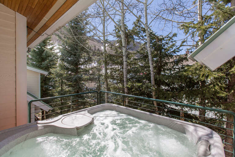 4 person private hot tub on 2nd floor deck