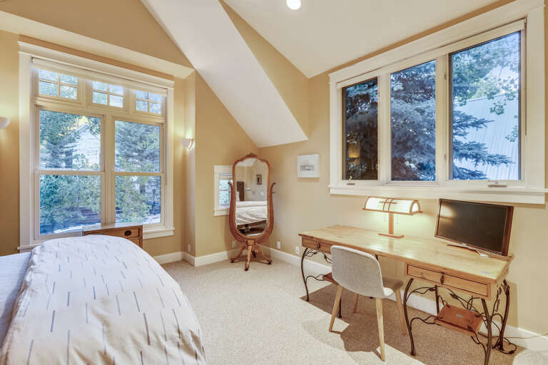 Large guest suite includes a nice desk if you have to work while you are away.