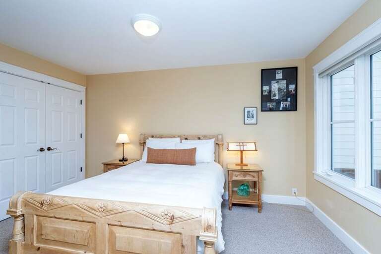 3rd  bedroom with Queen bed and desk. Desk is not in picture.