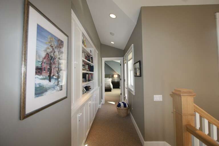 Upstairs hallway to second master suite and private hot tub deck