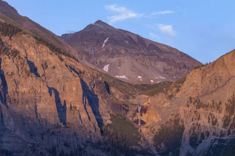 Ingram Falls with alpine glow from the Rooftop deck. Ingram Falls with alpine glow from the Rooftop deck.