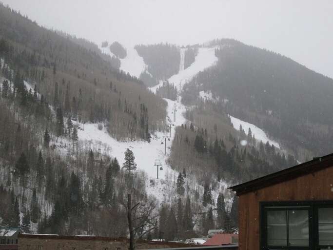 View from The Rooftop looking Southwest. The free gondola runs daily 7am to midnight.