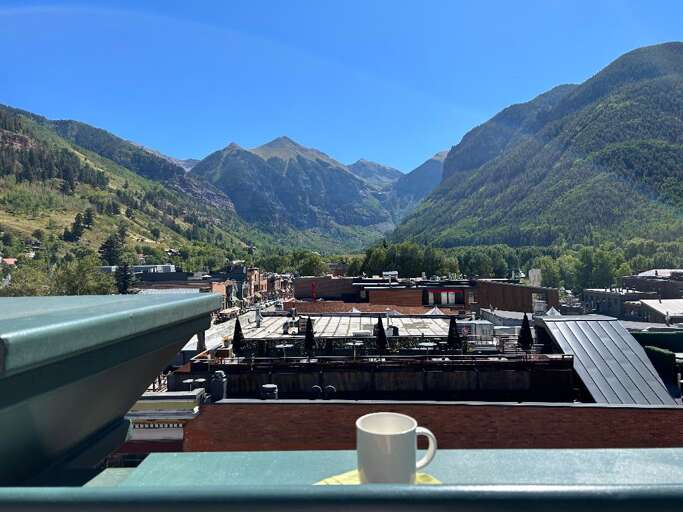 Feeling the sun facing east and enjoying your morning coffee.