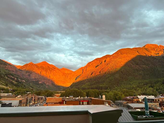 Ajax Peak from the deck Ajax Peak from the deck