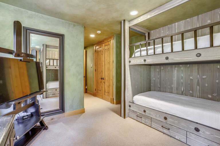 Beautifully designed bunk room and ensuite bathroom.
