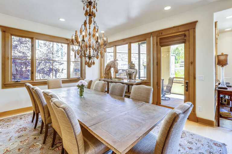 Dinning for 10 surrounded with views.