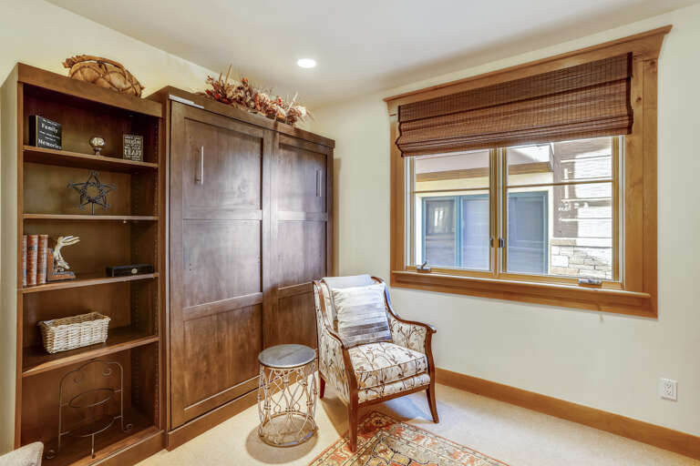 There's a den located on the main floor off of the main living area.