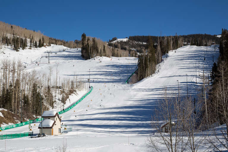 Enjoy views of three ski runs from the living room, dining room and master suite.