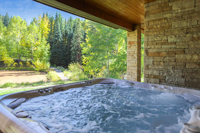 Casa Galena has the largest hot tub made for 8 people.