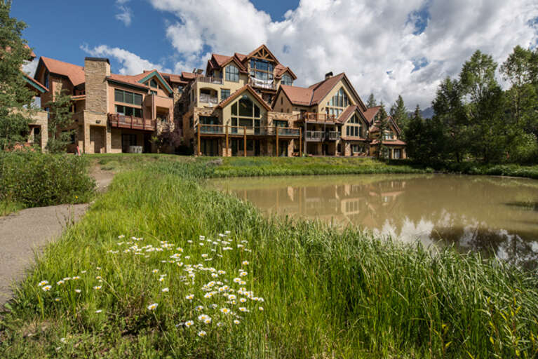 Casa Galena is the stand alone home to the left. The most perfect location with 4,000 square feet of adventure in the heart of Mountain Village..