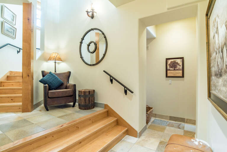 Lower level landing. Guest Suites 3,4,5 are on this lower floor.