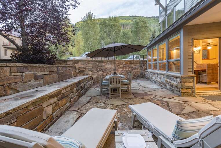 Enjoy your evenings on your private terrace! A rare find in Telluride.