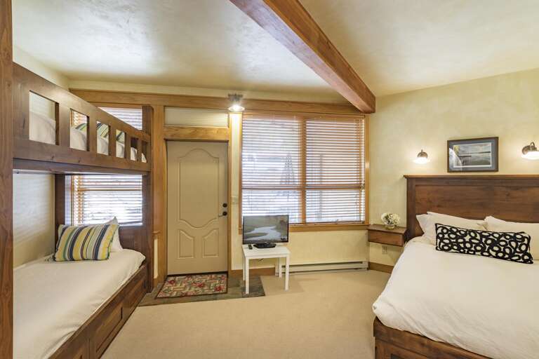 3rd guest room with Queen bed and two Twin bunks - Sleeps 4