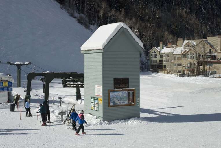 Lift #7 base area - just 132 steps from Plunge Terrace!