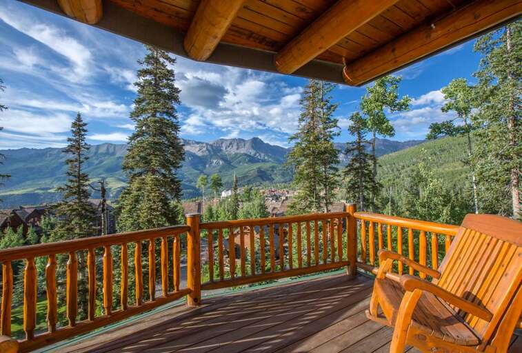 Lower Level deck with summer views