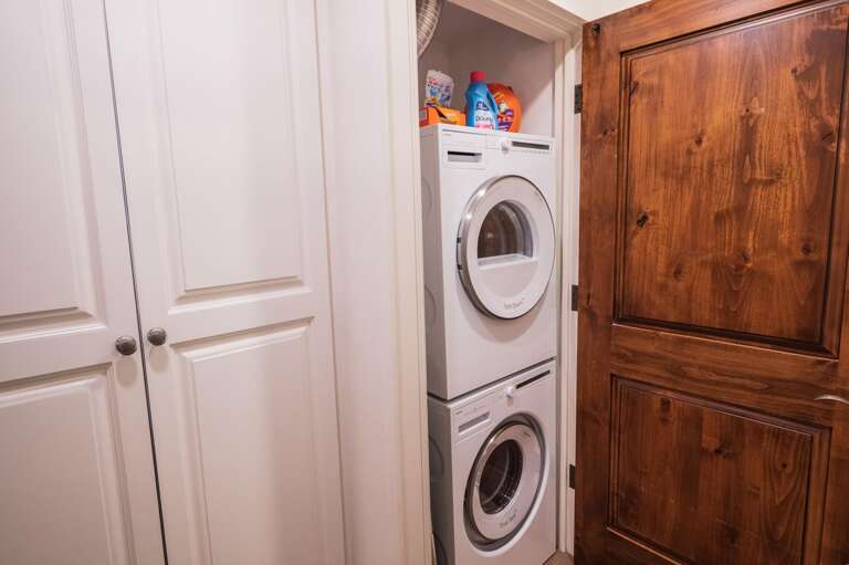 Washer-Dryer and all of the amenities located on the lower level. Washer-Dryer and all of the amenities located on the lower level.