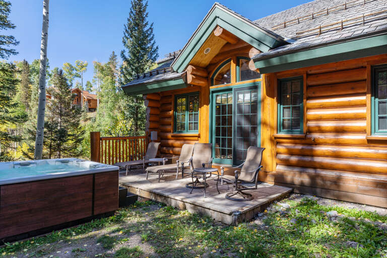 Beautiful outdoor setting off the master bedroom