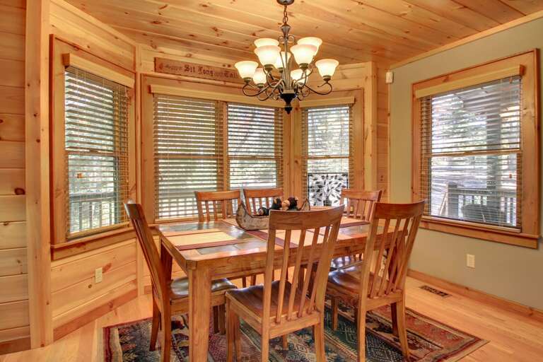Dining Room provides seating for 6.