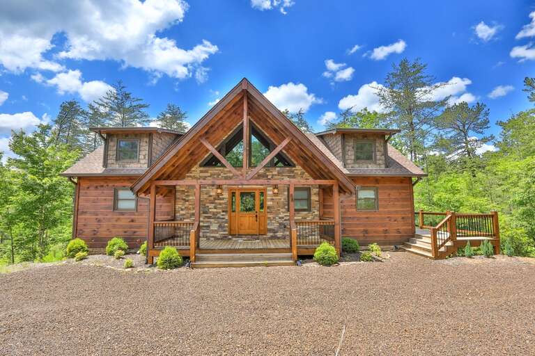 Front View from the Entry Road to the cabin