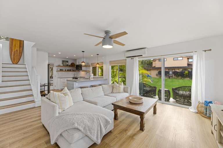 Bright, Breezy Interior With Balcony, Bedroom, And Open Kitchen