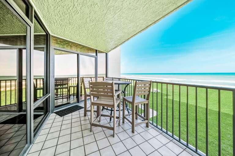 Enjoy breathtaking views of the no-drive section of New Smyrna Beach from the private 2nd-floor balcony – your perfect spot to unwind