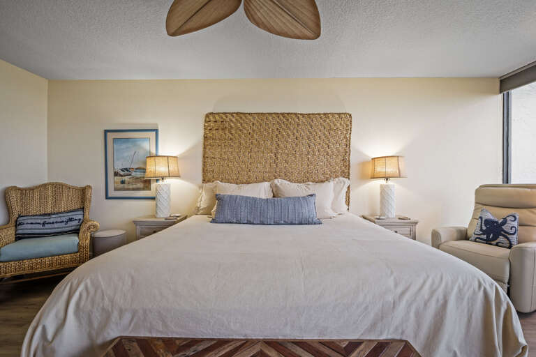 King bed in the master bedroom