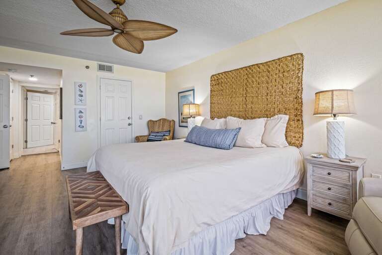 King bed in the master bedroom